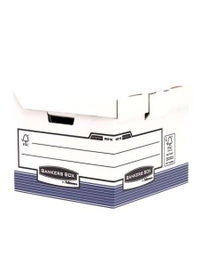 Fellowes Bankers Box Caixa de Arquivos - Tampa Fixa - Montagem Automática Fastfold - Papelão Reciclado Certificação FSC 2