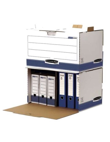Fellowes Bankers Box Caixa de Arquivos - Acesso Frontal - Montagem Manual - Papelão Reciclado Certificação FSC