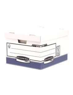 Fellowes Bankers Box Caixa de Arquivos Folio - Montagem Automática Fastfold - Papelão Reciclado Certificação FSC 2