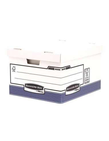 Fellowes Bankers Box Caixa de Arquivos Folio - Montagem Automática Fastfold - Papelão Reciclado Certificação FSC