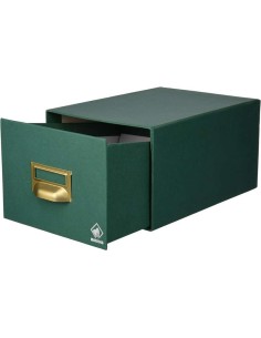 Mariola Fichário Cartonado Revestido em Geltex Nº3 para 500 Fichas - Medidas 180x125x250mm - Resistente e Durável - Cor Verde