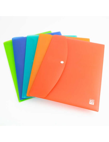 Oxford Urban A4 Pasta para Documentos de Plástico Rígido Translúcido A4 - Capacidade até 40 Folhas - Fecho de Pressão - Cores S