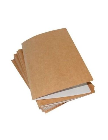 Mariola Pacote de 50 Subpastas Kraft- Branco 220gr - Formato Folio - Fenda para Fastener - Cor Marrom/Branco
