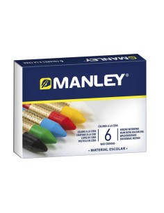 Manley Pack de 6 Ceras Macias de Traço Suave - Ideal para Técnicas e Aplicações Variadas - Ampla Gama de Cores - Cores Sortidas
