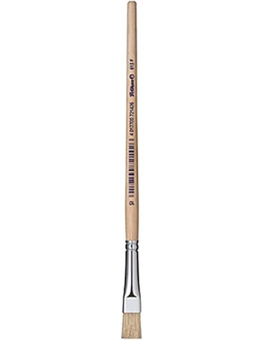 Pelikan Pincel Série 613F Nº6 - Pincel de Ponta Chata de Pelo Natural - para Cores Pastosas - Ideal para Pinturas a Óleo, Acríl