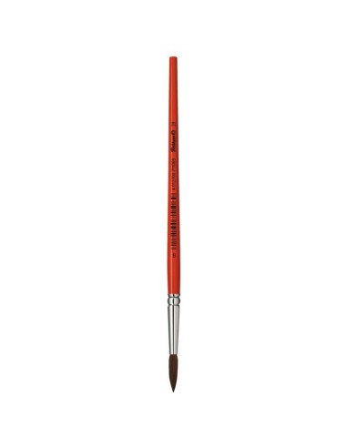 Pincel Pelikan Série 23 Nº 3 - Ponta Redonda de Pelo Natural de Pônei - Cabo de Madeira Envernizado - Virola de Alumínio Antiox