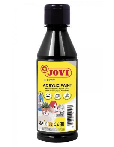 Jovi Jovidecor Acryl Tinta Acrílica Acetinada - Alto Poder de Cobertura - Fácil Aplicação - Resistente à Água e Sabão - Cor Pre