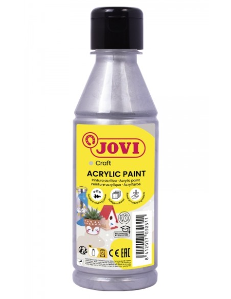 Jovi Jovidecor Acryl Tinta Acrílica Acetinado - Alto Poder de Cobertura - Fácil Aplicação - Resistente à Água e Sabão - Cor Cin
