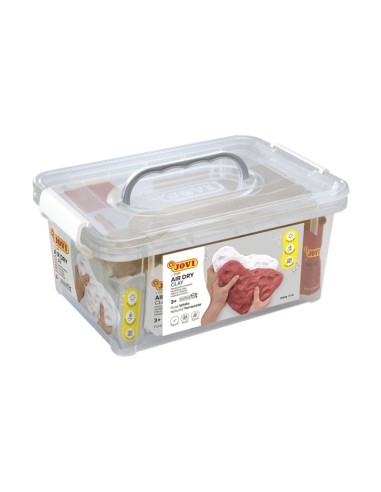 Jovi Air Dry Pack com 7 Pacotes de Massa de Modelar de 500g cada Um + 20 Espátulas - Secagem ao Ar - Fácil de Moldar - Acabamen