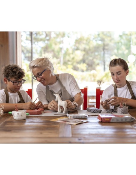 Jovi Air Dry Pack com 7 Pacotes de Massa de Modelar de 500g cada Um + 20 Espátulas - Secagem ao Ar - Fácil de Moldar - Acabamen