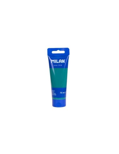 Tubo de Tinta Acrílica Milan 75ml - Pigmentos de Alta Qualidade - Misturável - Cor Verde Escuro