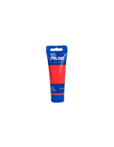 Milan Tubo de Tinta Acrílica 75ml - Pigmentos de Alta Qualidade - Misturável - Cor Vermelho Melancia