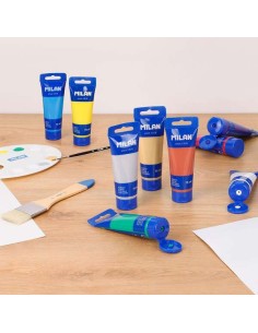 Milan Tubo de Tinta Acrílica 75ml - Pigmentos de Alta Qualidade - Misturável - Cor Branca 2