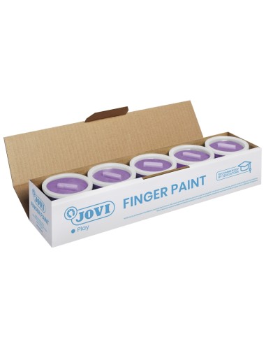 Jovi Pote de Tinta de Dedo - 125ml - Cores Misturáveis - Textura Gelatinosa - Lavável - sem Glúten Nem Alérgenos - Não Tóxico -