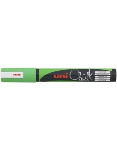 Uni-ball PWE-5M Marcador de Giz Líquido - Ponta Cônica 1.8-2.5mm - Apagável com Água - Resistente à Chuva - Cor Verde