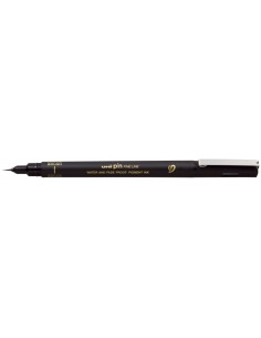 Uni-ball Uni Pin 500 Marcador Calibrado Brush Extra Fino - Ponta Poliacetal - Tinta Pigmentada Resistente à Água e Luz - Cor Pr