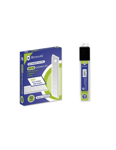 Bismark Blister com 10 Lâminas de Substituição em Aço de Alta Qualidade - Medida 18mmx0.5mm - Aço SK5