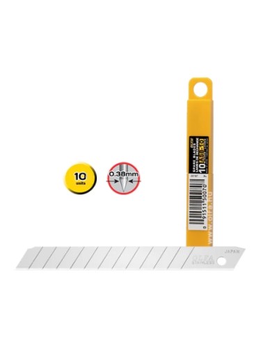 Olfa Pack de 10 Lâminas de Reposição para Estiletes Olfa - 12 Segmentos - Largura 9mm