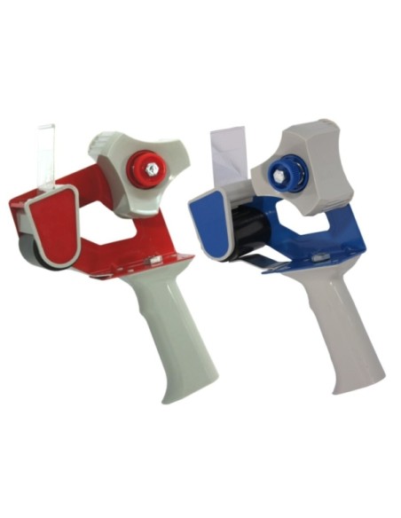 Bismark T-15 Dispensador para Rolos de até 50mm de Largura - Lâmina de Aço Temperado - Cabo Ergonômico - Cores Vermelho e Azul 