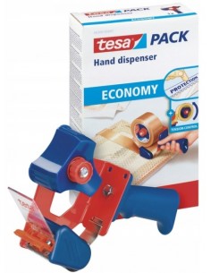 Tesa 6300 Economy Aplicador para Rolos de até 50mm - Tensão Ajustável Manualmente - Cor Vermelho/Azul