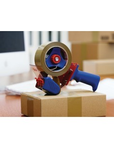 Tesa 6300 Economy Aplicador para Rolos de até 50mm - Tensão Ajustável Manualmente - Cor Vermelho/Azul 2