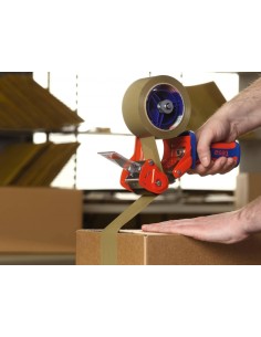 Tesa 6400 Comfort Dispensador para Rolos de até 50mm - Sistema de Lâmina Protegida - Tensão Ajustável Manualmente - Cor Vermelh 2