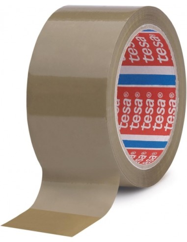 Tesa 4089 Fita de Embalagem 50mm x 66 Metros - Feita de Polipropileno - Adesivo de Borracha Natural - Cor Marrom