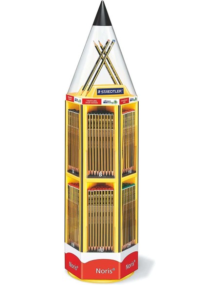 Staedtler Noris 120 Expositor de 576 Lápis de Grafite - Mina Resistente - Graduações Sortidas