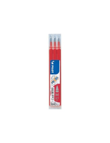 Pacote Piloto de 3 Recargas para Frixion Ball / Frixion Clicker - Tinta Gel Apagável - Ponta de Esfera 0.7mm - Traço 0.4mm - Co