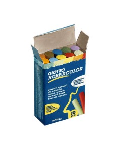 Giotto Robercolor Pack de 10 Gizes Redondos de Cores - Testados Dermatologicamente - Compactos e Duráveis - Cores Sortidas 2