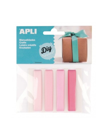 Apli Pack de 4 Fitas de Tecido - Ideais para Artesanato - Scrapbooking - Embalar Presentes - Decorações para Eventos e Acessóri