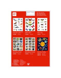 Apli Gomets Realistas Animais no seu Habitat - 30 Gomets Temáticos Retangulares por Bolsa - Imagens Realistas de Animais Selvag 2