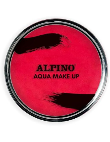 Alpino Aqua Make-up Pó Compacto de Maquiagem Facial Aquarelável - Lava-se com Água e Sabão - Cor Vermelha