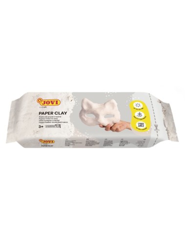 Jovi Paper Clay Pasta de Papel Machê 680g - Pronta para Usar - Secagem ao Ar - Leve e Fácil de Modelar - Não Mancha - Ideal par