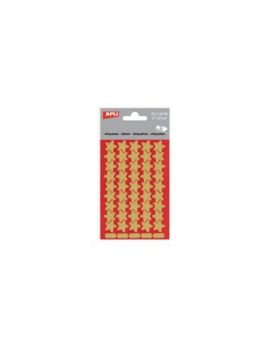 Apli Bolsa de Autocolantes com Estrelas - Adesivo Permanente - 90 Autocolantes - Ideal para Decorar e Embrulhar Presentes - Cor