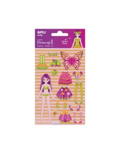 Apli Bolsa de Adesivos Dress up 3D Annie - Adesivos Removíveis - Cenário Incluído - Promove a Criatividade e a Coordenação - Id