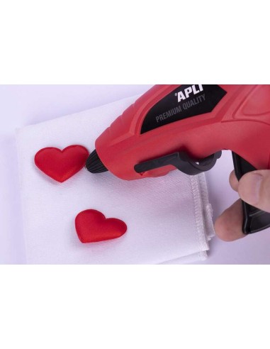 Apli Pistola de Cola Termofusível 40W para Bastões de Ø11mm - Inclui 2 Bastões de Cola de Ø11mm x 10cm - Cor Vermelha