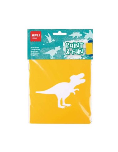 Apli Kids Bolsa de 6 Moldes de Dinossauros - 8 Formas de Animais - Polipropileno Flexível - Laváveis - Cores Sortidas