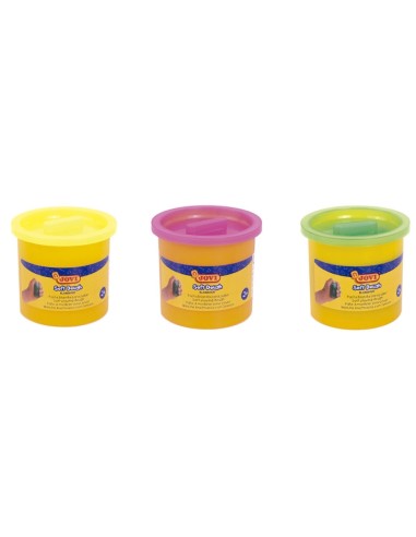 Jovi Soft Dough Blandiver Pack de 3 Potes 110g - Macia e Flexível - Fácil de Amassar e Moldar - Ideal para Iniciação à Modelage