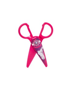 Dahle 54675 Tesoura Infantil 12cm para os Pequenos - Lâminas de Plástico - Pontas Arredondadas - Modelo Cavalo - Cor Rosa 2