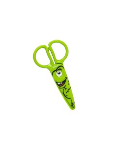 Dahle 54678 Kids Tesoura Infantil 12cm para os Pequenos - Lâminas de Plástico - Pontas Arredondadas - Modelo Dino - Cor Verde