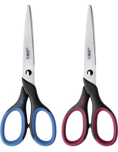 Bic Comfort Tesoura Escolar de Aço Inoxidável 16cm - Cabo Suave - Uso Destros - Cores Sortidas Aleatórias 2
