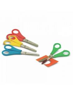 Faibo Tesouras Escolares 13cm - Ponta Redonda - Aço Inoxidável - Cores Sortidas