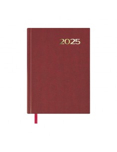 Dohe Sintex Agenda Anual - Dia Página - Sexta-feira, Sábado e Domingo mesma Página - Tamanho 14x20cm - Cor Bordô