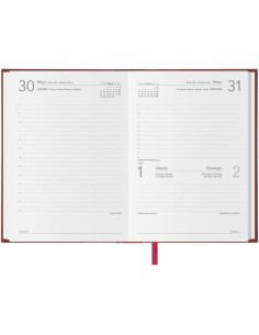 Dohe Sintex Agenda Anual - Dia Página - Sexta-feira, Sábado e Domingo mesma Página - Tamanho 14x20cm - Cor Bordô 2