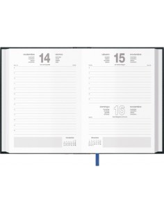 Dohe Segovia Agenda Anual - Dia Página - Sábado e Domingo mesma Página - Tamanho 14x20cm - Cor Preto 2