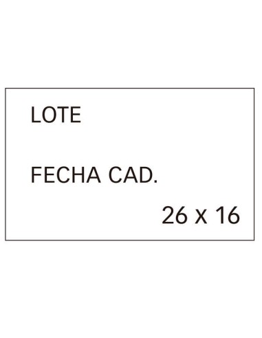 Apli Pack de 6 Rolos x 1.000 Etiquetas Brancas Removíveis 26x16mm para Etiquetadoras de Preços de 2 Linhas - Pré-impressas com 
