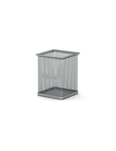Erichkrause Compasso Clássico Porta-lápis Quadrado 80х80х95mm - Aço Inoxidável Vazado - Cor Prata