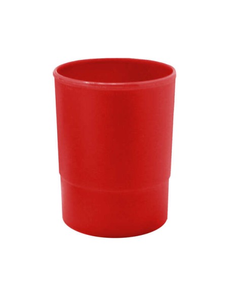 Dohe Copo Redondo em Poliestireno - 100% Reciclável - Empilhável - 100x100mm - Ideal para Organizar Material de Escritório