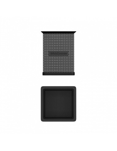 Erichkrause Compasso Clássico Porta-lápis Quadrado 80х80х95mm - Feito em Aço Inoxidável - Cor Preta